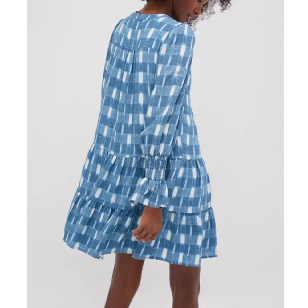 POMANDER PLACE Blue Ikat Kenzo Dress - Picture 4 of 11
